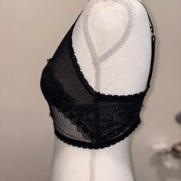 Rene Rofe Black Lace Plunge Bralette - Picture 3 of 5
